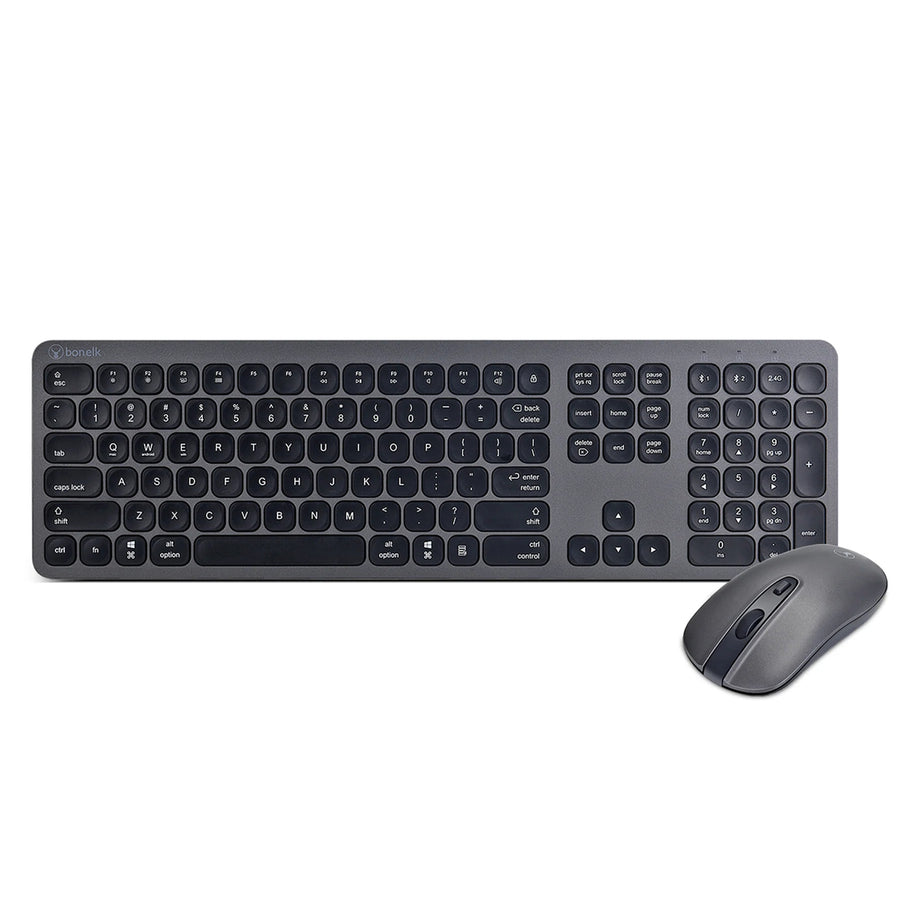 Bonelk KM-447  Bluetooth/RF Keyboard & Mouse Combo for PC and Mac - Space Grey