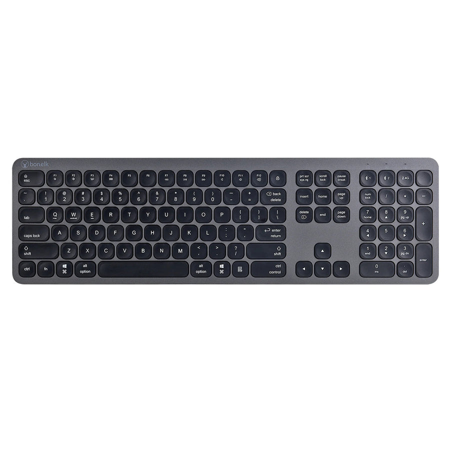 Bonelk KM-447  Bluetooth/RF Keyboard & Mouse Combo for PC and Mac - Space Grey