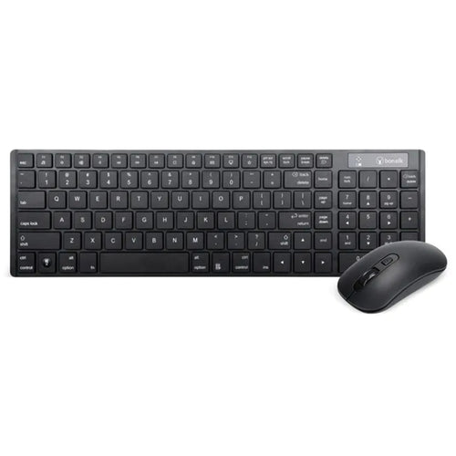 Bonelk KM-322  Wireless Keyboard & Mouse Combo for PC and Mac - Black