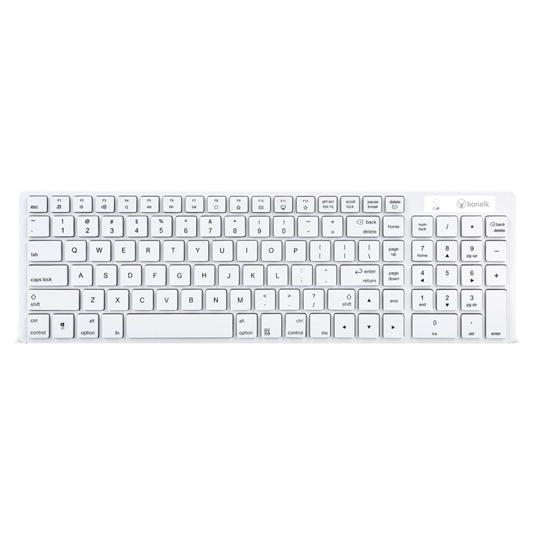 Bonelk KM-322  Wireless Keyboard & Mouse Combo for PC and Mac - White