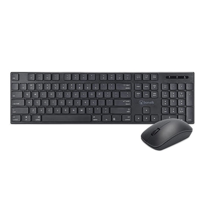 Bonelk KM-314  Wireless Keyboard & Mouse Combo for PC and Mac - Black