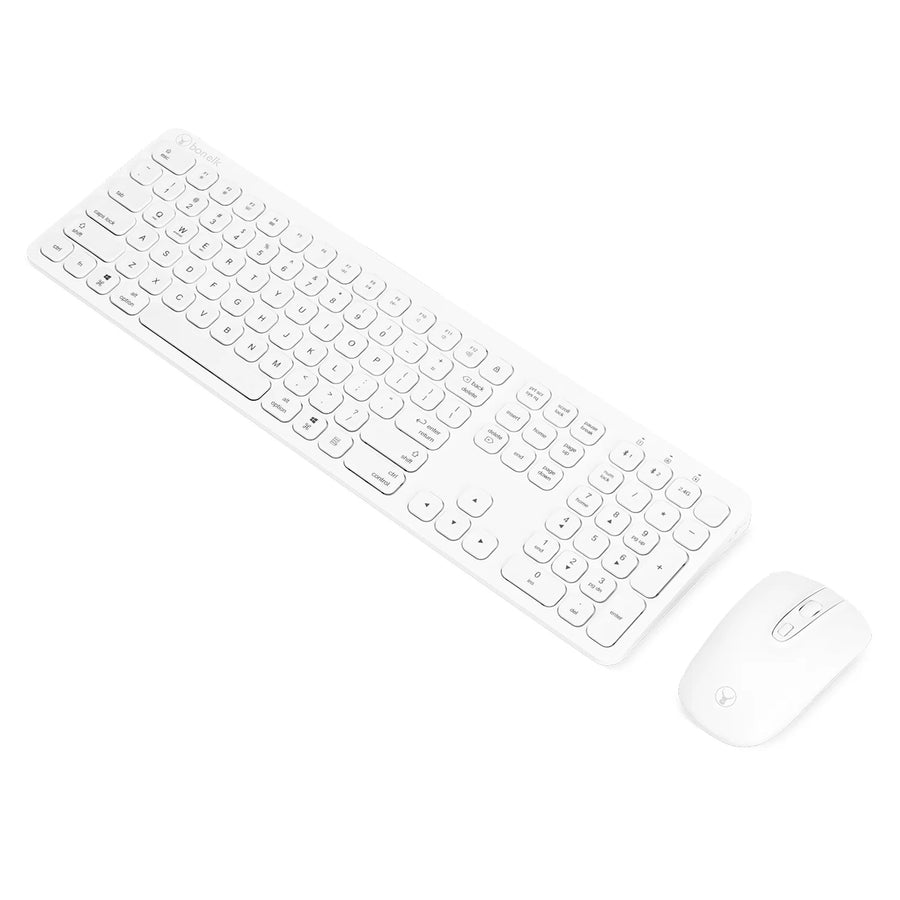Bonelk KM-447  Bluetooth/RF Keyboard & Mouse Combo for  PC and Mac - White