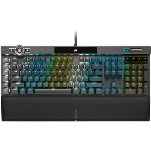 CORSAIR K100 RGB MECHANICAL GAMING KEYBOARD BACKLIT RGB LED CHERRY MX SPEED BLACK BLACK PBT KEYCAPS
