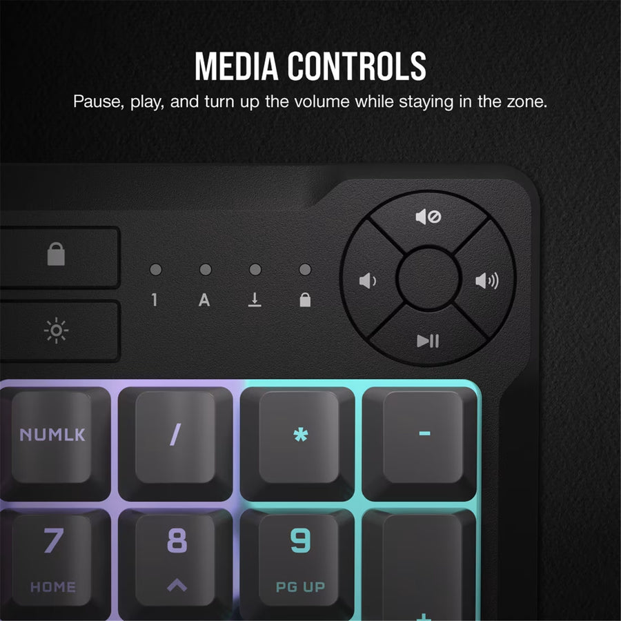 Corsair K55 CORE RGB Gaming Keyboard - Gray