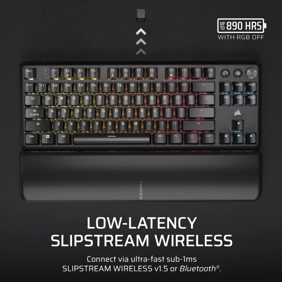 CH-914901E-NA - CORSAIR K70 CORE TKL WIRELESS RGB MLX RED V2 SOUND DAMPENING ROTARY DAIL GAMING KEYBOARD
