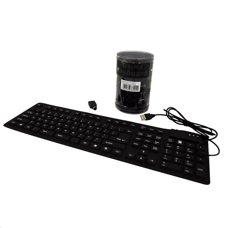 DYNAMIX KEY-FOLDUSB02 - Flexible USB Keyboard 109 keys Black Colour