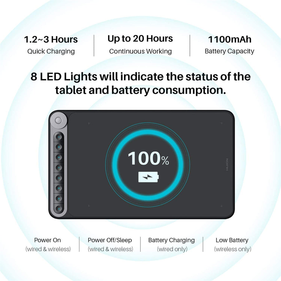 Huion Inspiroy Dial Q620M Wireless Pen Tablet