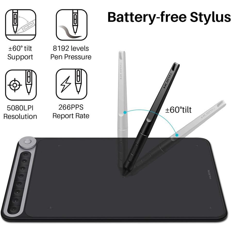Huion Inspiroy Dial Q620M Wireless Pen Tablet