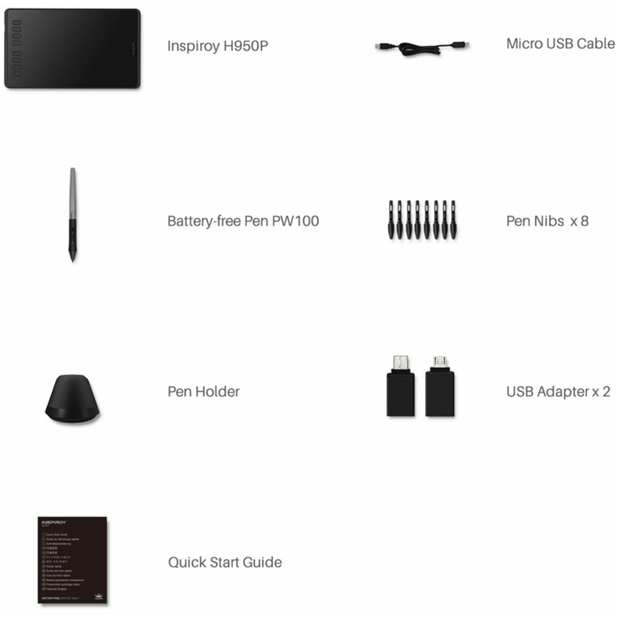 Huion Inspiroy H950P  Pen Tablet