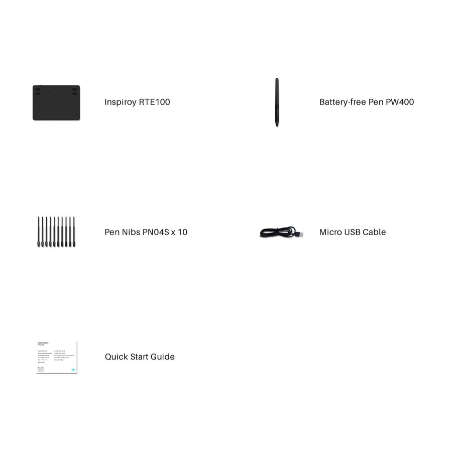 Huion RTE-100 Pen Tablet - Cosmo Black