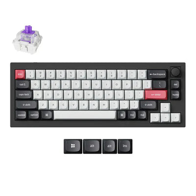 Keychron Q2 HE QMK Wireless Fully Assembled Knob Carbon Black Gateron Double-Rail Magnetic Nebula Switch Custom Keyboard
