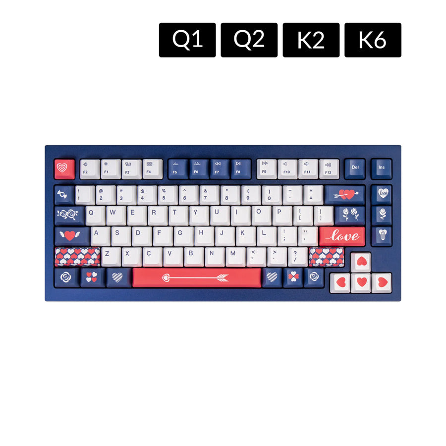 Keychron Keycap Set Love PBT Dye-Sub ANSI OEM US Q1 / Q2 / K2 / K6