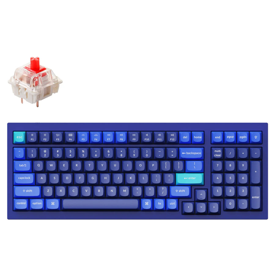 Keychron Q5-J1 96% Layout 100 Key Blue Red Switch RGB Hot-Swap Wired Keyboard