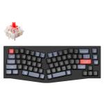KEYC-Q8-C1 - Keychron Q8 C1 ANSI 65% Alice Layout 68 Key Black Full Assembled - Red Switch RGB Hot-Swap Gateron G pro Mechanical Wired Normal Profile QMK Custom Keyboard