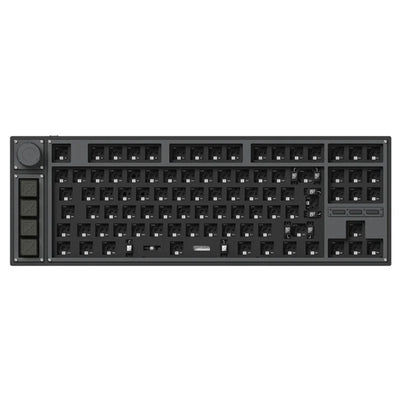 Keychron Lemokey L3 80% QMK/VIA Wireless Custom Mechanical Keyboard Barebone Knob ISO Carbon Black