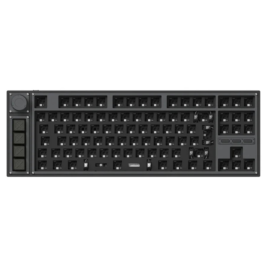 Keychron Lemokey L3 80% QMK/VIA Wireless Custom Mechanical Keyboard Barebone Knob ISO Carbon Black