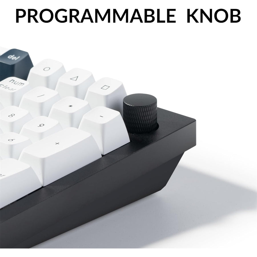 Keychron Q5 Max ANSI 96% Layout 100 Key Carbon Black Full Assembled Knob Banana Switch RGB Hot-Swap Gateron Jupiter Wireless / Wired / 2.4GHz Normal Profile QMK Custom Keyboard