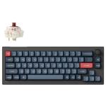 KEYC-V2M-D3 - Keychron V2 MAX ANSI 65% Layout 68 Key Carbon Black Full Assembled Knob Brown Switch RGB Hot-Swap Gateron Jupiter Wireless / Wired / 2.4GHz Normal Profile QMK Custom Keyboard