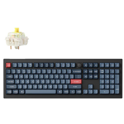 Keychron V6 Max QMK/VIA Fully Assembled Knob Carbon Black Gateron Jupiter Banana Wireless Custom Mechanical Keyboard