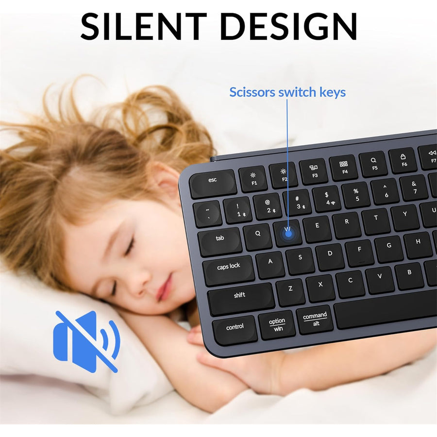 Keychron B1 Pro Space Gray Full Assembled Wireless / Wired / 2.4GHz Ultra-Slim Wireless Keyboard