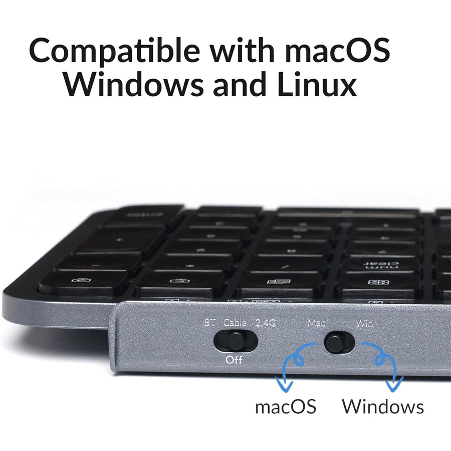 Keychron B1 Pro Space Gray Full Assembled Wireless / Wired / 2.4GHz Ultra-Slim Wireless Keyboard