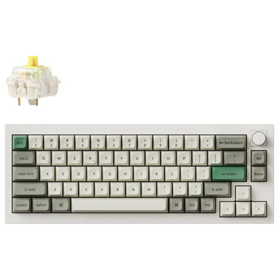 Keychron Q2 Max ANSI 65% Layout 68 Key Shell White Full Assembled Knob Banana Switch RGB Hot-Swap Gateron Jupiter Wireless / Wired / 2.4GHz Normal Profile QMK Custom Keyboard