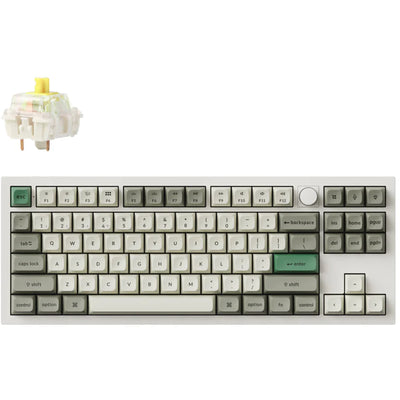 Keychron Q3 Max ANSI 80% TKL 87 Key Shell White Full Assembled Knob Banana Switch RGB Hot-Swap Gateron Jupiter Wireless / Wired / 2.4GHz Normal Profile QMK Custom Keyboard