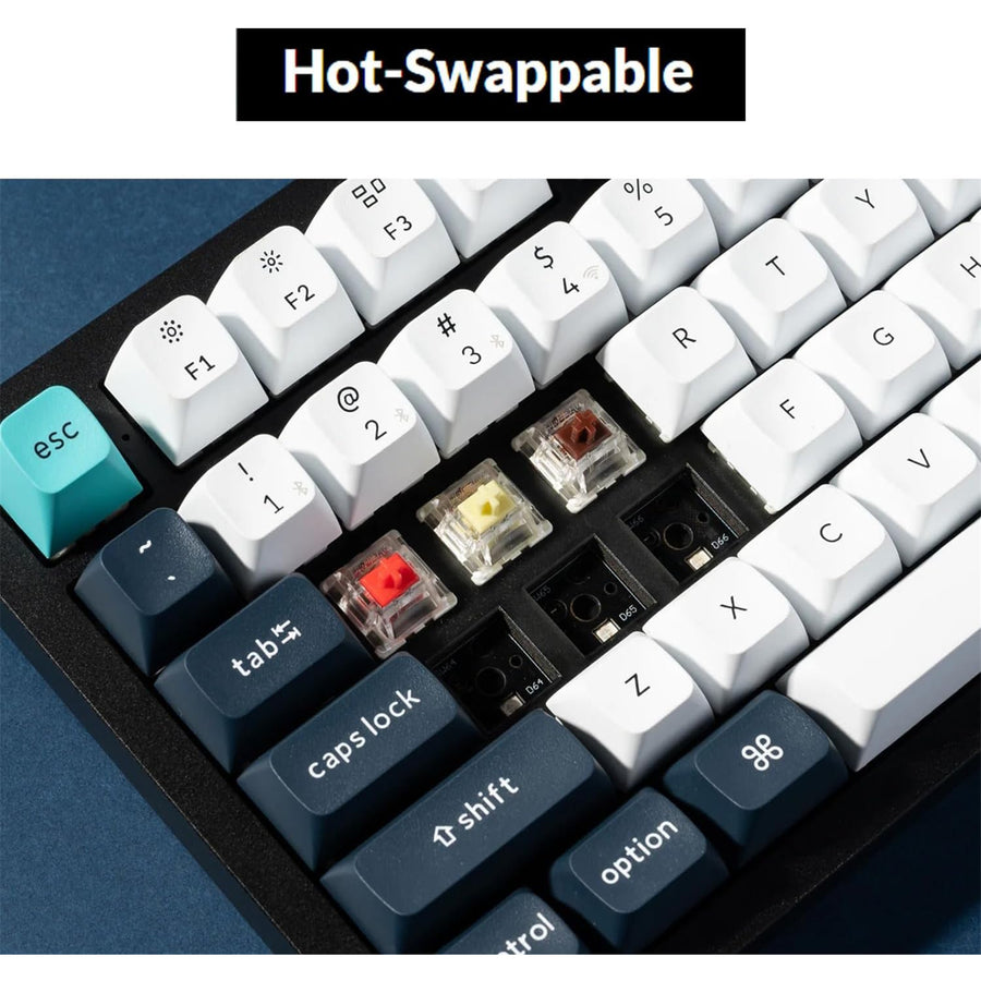 Keychron Q6 Max QMK/VIA ANSI Full Size Layout 104 Key Carbon Black Full Assembled Knob Brown Switch RGB Hot-Swap Gateron Jupiter Wireless / Wired / 2.4GHz Normal Profile QMK Custom Keyboard