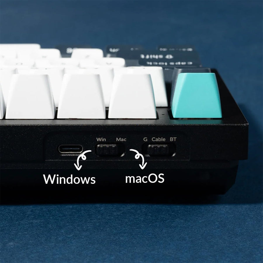 Keychron Q6 Max QMK/VIA ANSI Full Size Layout 104 Key Carbon Black Full Assembled Knob Brown Switch RGB Hot-Swap Gateron Jupiter Wireless / Wired / 2.4GHz Normal Profile QMK Custom Keyboard
