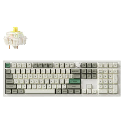Keychron Q6 Max QMK/VIA ANSI Full Size Layout 104 Key Shell White Full Assembled Knob Banana Switch RGB Hot-Swap Gateron Jupiter Wireless / Wired / 2.4GHz Normal Profile QMK Custom Keyboard