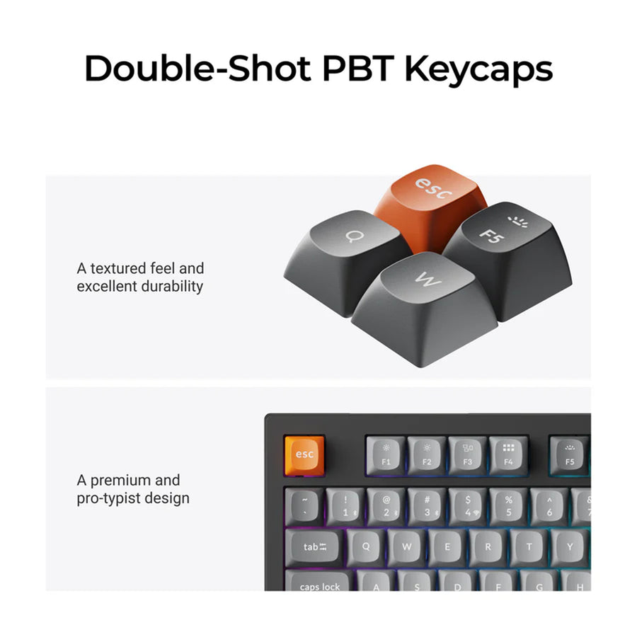 Keychron K10 Max QMK Fully Assembled (Hot-Swappable) RGB Backlight Super Brown Wireless Mechanical Keyboard