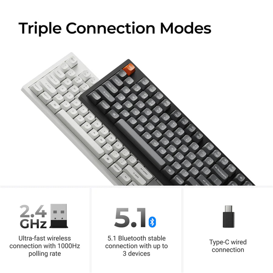 Keychron K10 Max QMK Fully Assembled (Hot-Swappable) RGB Backlight Super Brown Wireless Mechanical Keyboard