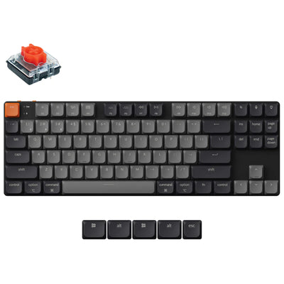Keychron K1 QMK White Backlight Low Profile 2.0 Red Switch Wireless Mechanical Keyboard