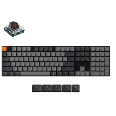 Keychron K5 QMK Wireless White Backlight Brown Switch Mechanical Keyboard