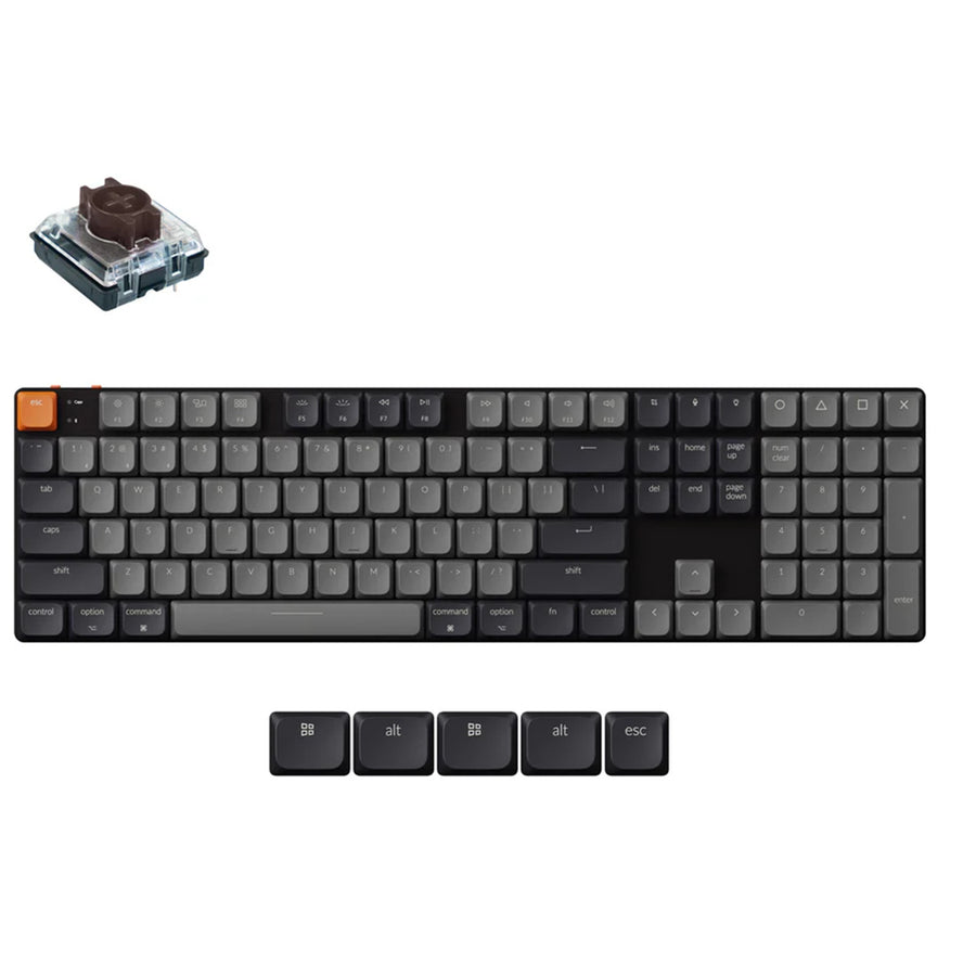 Keychron K5 QMK Wireless White Backlight Brown Switch Mechanical Keyboard