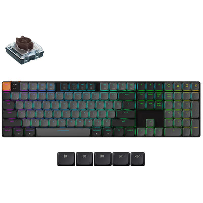 Keychron K5 QMK Wireless RGB Backlight (Hot-Swappable) Brown Switch Mechanical Keyboard