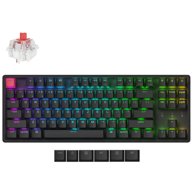 Keychron K8 QMK Wireless RGB Backlight Aluminum Frame Keychron Superswitch Red (Hot-Swappable) Mechanical Keyboard