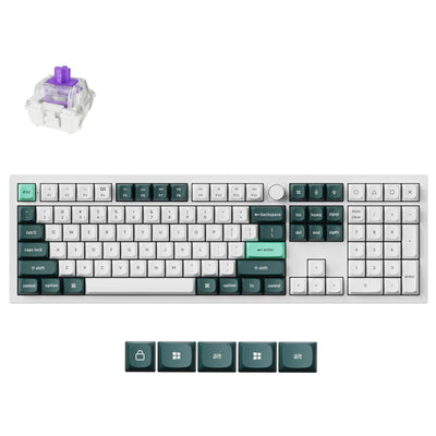 Keychron Q6 HE QMK Wireless Fully Assemble Knob Shell White Gateron Double-Rail Magnetic Nebula Switch Custom Keyboard