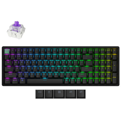 Keychron K4 HE Wireless Magnetic Switch Standard Version Black Gateron Double-Rail Magnetic Nebula Switch Custom Keyboard
