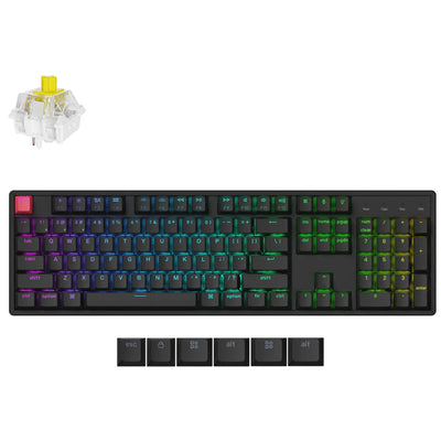 Keychron K10 QMK Wireless RGB Backlight Aluminum Frame Keychron Superswitch Banana (Hot-Swappable) Mechanical Keyboard