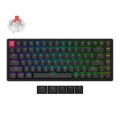 Keychron K2 QMK RGB Backlight Aluminum Frame Super Switch Red (Hot-Swappable) Wireless Mechanical Keyboard