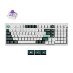 KEYC-Q5H-P1 - Keychron Q5 HE QMK Fully Assembled Knob Shell White Gateron Double-Rail Magnetic Nebula Switch Wireless Custom Keyboard