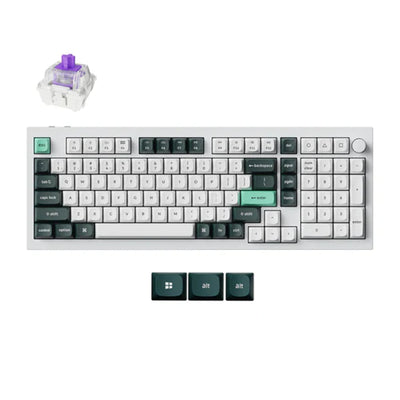 Keychron Q5 HE QMK Fully Assembled Knob Shell White Gateron Double-Rail Magnetic Nebula Switch Wireless Custom Keyboard