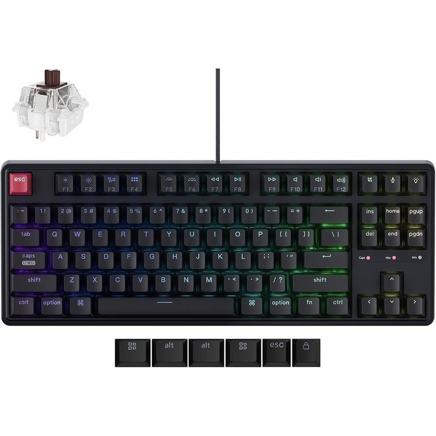 Keychron C3 Pro 80% 8K QMK Wired Mechanical Keyboard  - Super BROWN Switch