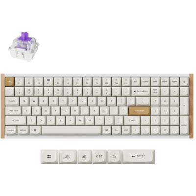 Keychron K4 HE Wireless Magnetic Switch Special Edition White Gateron Double-Rail Magnetic Nebula Switch Custom Keyboard
