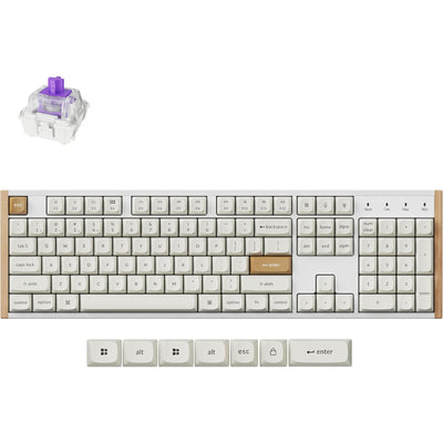 Keychron K10 HE Wireless Special Edition White Gateron Double-Rail Magnetic Nebula Switch Custom Keyboard