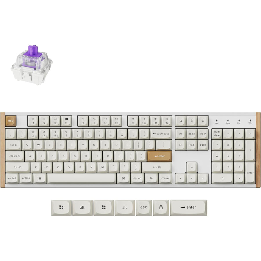 Keychron K10 HE Wireless Special Edition White Gateron Double-Rail Magnetic Nebula Switch Custom Keyboard