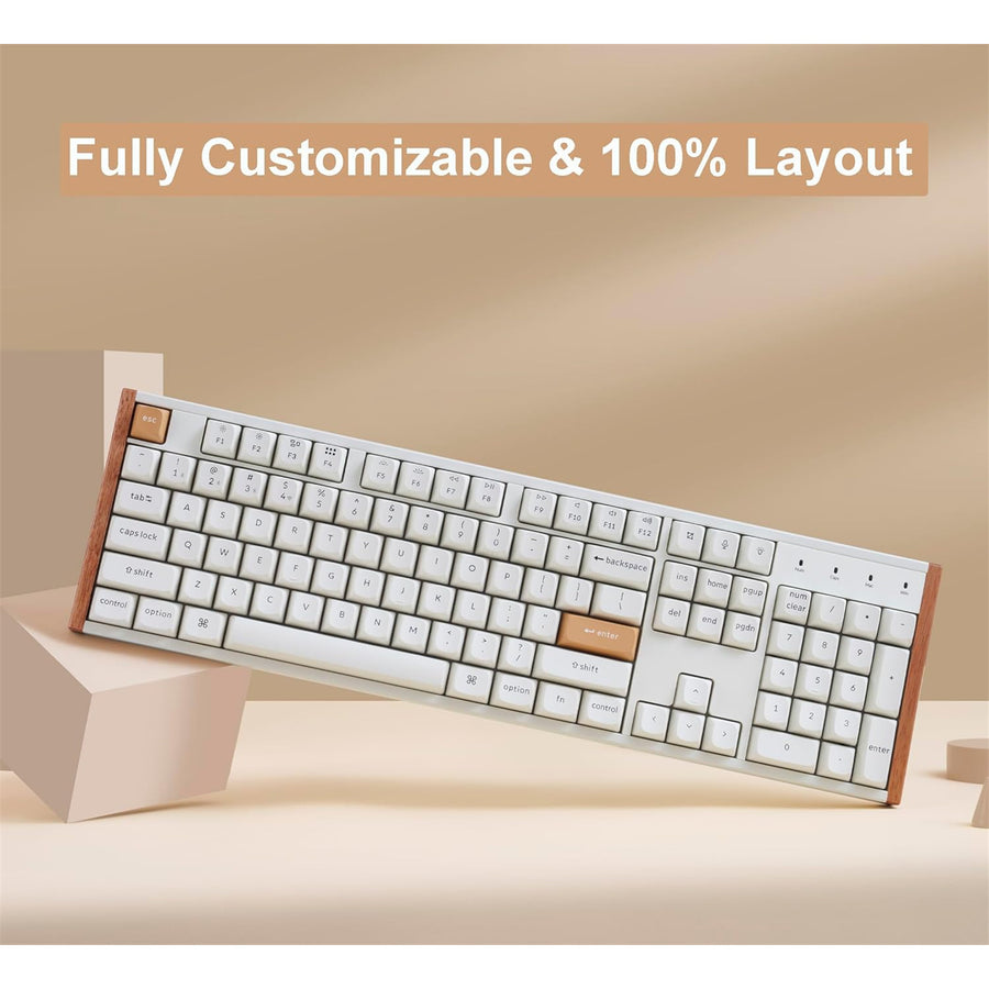 Keychron K10 HE Wireless Special Edition White Gateron Double-Rail Magnetic Nebula Switch Custom Keyboard