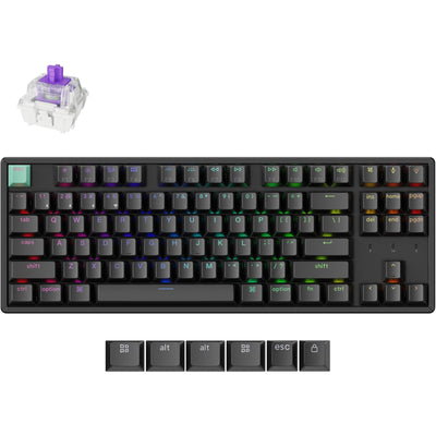 Keychron K8 HE Wireless Black Gateron Double-Rail Magnetic Nebula Switch Custom Keyboard