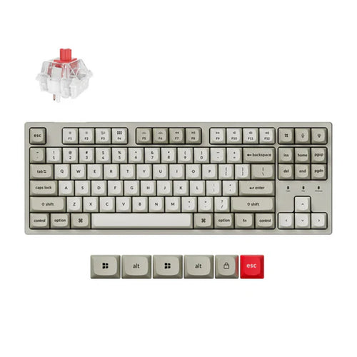 Keychron C1 Pro 8K QMK Wired Custom Mechanical Keyboard  - Super Red Switch